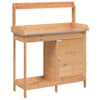 vidaXL kapiga istutuslaud, pruun, 110,5 x 45 x 124,5 cm, nulupuit