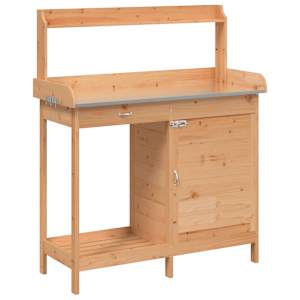 vidaXL kapiga istutuslaud, pruun, 110,5 x 45 x 124,5 cm, nulupuit