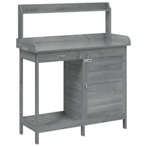 vidaXL kapiga istutuslaud, hall, 110,5 x 45 x 124,5 cm, nulupuit