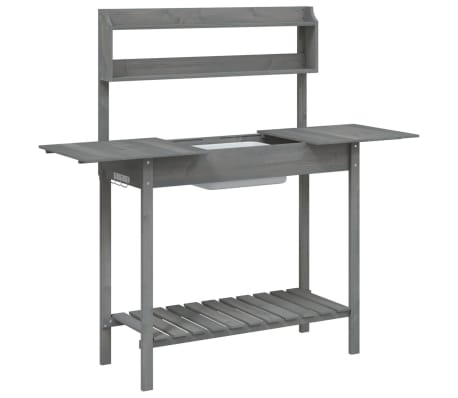 Plantentafel met schap 78x38x82,5 cm vurenhout bruin