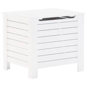 Úložný box s víkem RANA bílý 60x49x54 cm masivní borové dřevo - obrázek 2