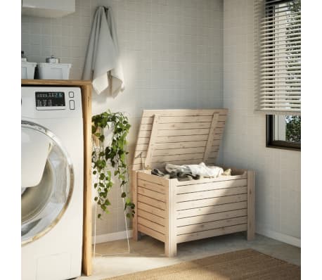 vidaXL Truhe mit Deckel RANA 80x49x54 cm Massivholz Kiefer