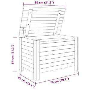 Úložný box s víkem RANA 80 x 49 x 54 cm masivní borové dřevo - obrázek 9