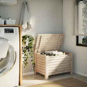 vidaXL Truhe mit Deckel RANA 80x49x54 cm Massivholz Kiefer
