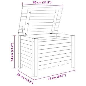 Úložný box na kolečkách RANA bílý 80 x 49 x 54 cm borové dřevo - obrázek 9