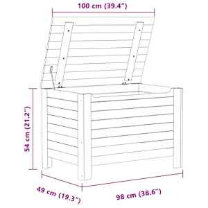 Úložný box na kolečkách RANA bílý 100x49x54 cm borové dřevo - obrázek 9