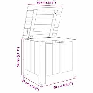Úložný box s víkem RANA 60 x 49 x 54 cm masivní borové dřevo - obrázek 9