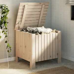 Škatla za shranjevanje s pokrovom RANA bela 60x49x54cm borovina