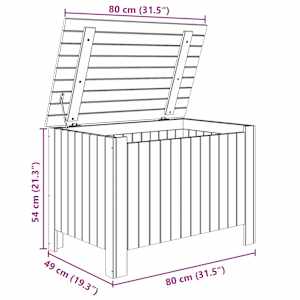 Úložný box na kolečkách RANA bílý 80 x 49 x 54 cm borové dřevo - obrázek 9