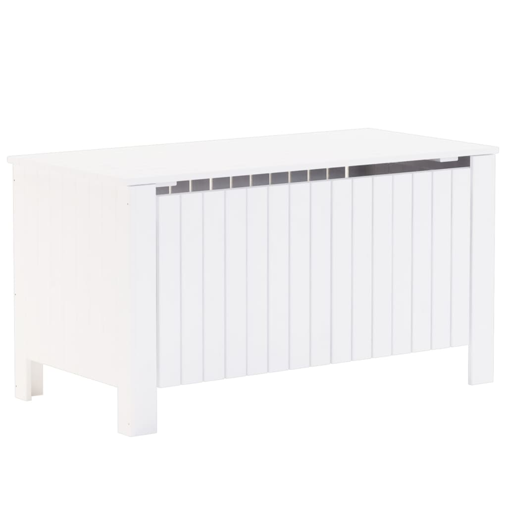 vidaXL Kutija za pohranu s poklopcem RANA bijela 100x49x54 cm borovina-image-4002332