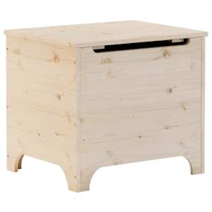 Úložný box s víkem RANA 60 x 49 x 54 cm masivní borové dřevo - obrázek 2