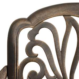 3dílný bistro set bronzový litý hliník - obrázek 9