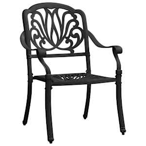 3dílný bistro set černý litý hliník - obrázek 7