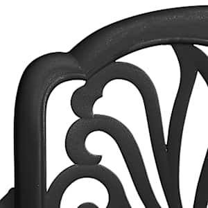 3dílný bistro set černý litý hliník - obrázek 9