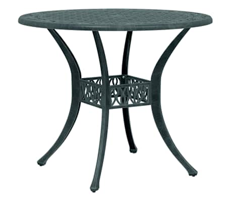 vidaXL 3 Piece Bistro Set Green Cast Aluminium