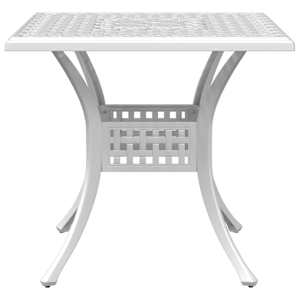 3dílný bistro set bílý litý hliník - obrázek 4