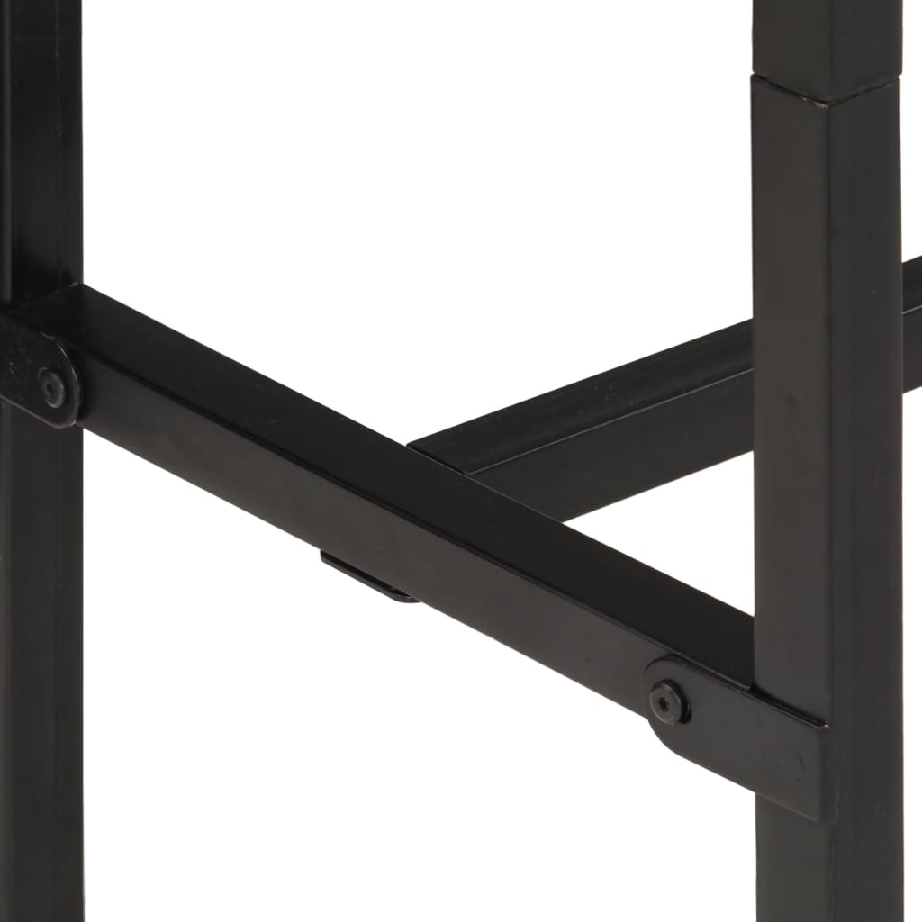 7-delige Barset massief ruw mangohout en metaal image 14