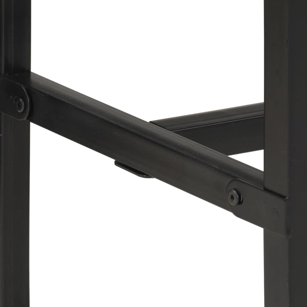 5-delige Barset massief ruw mangohout en metaal image 14