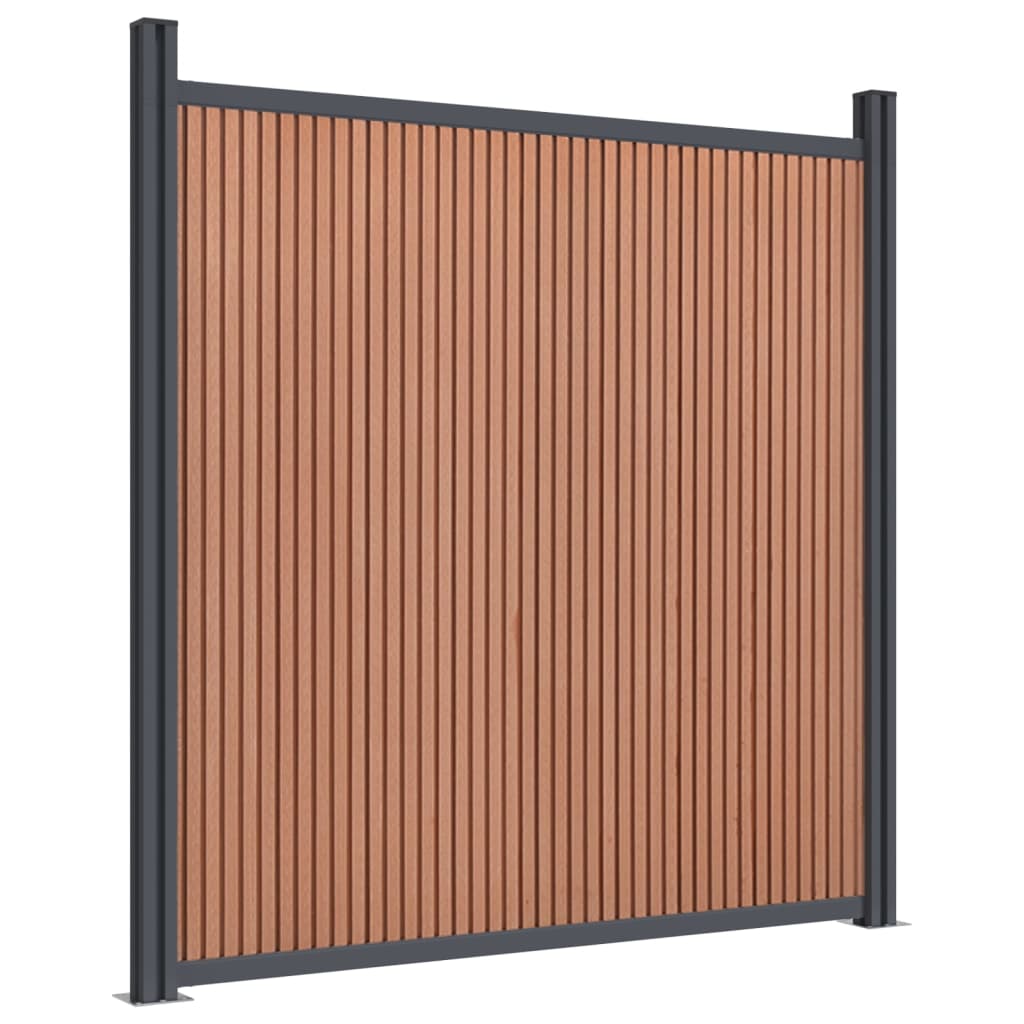 vidaXL Plotový dílec WPC hnědý 180 x 186 cm