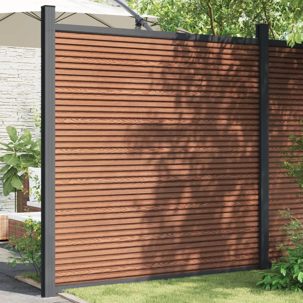 vidaXL Fence Panel Brown 173×186 cm WPC