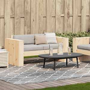 vidaXL Canap&eacute; de jardin 2 places 134x60x62 cm bois de pin massif