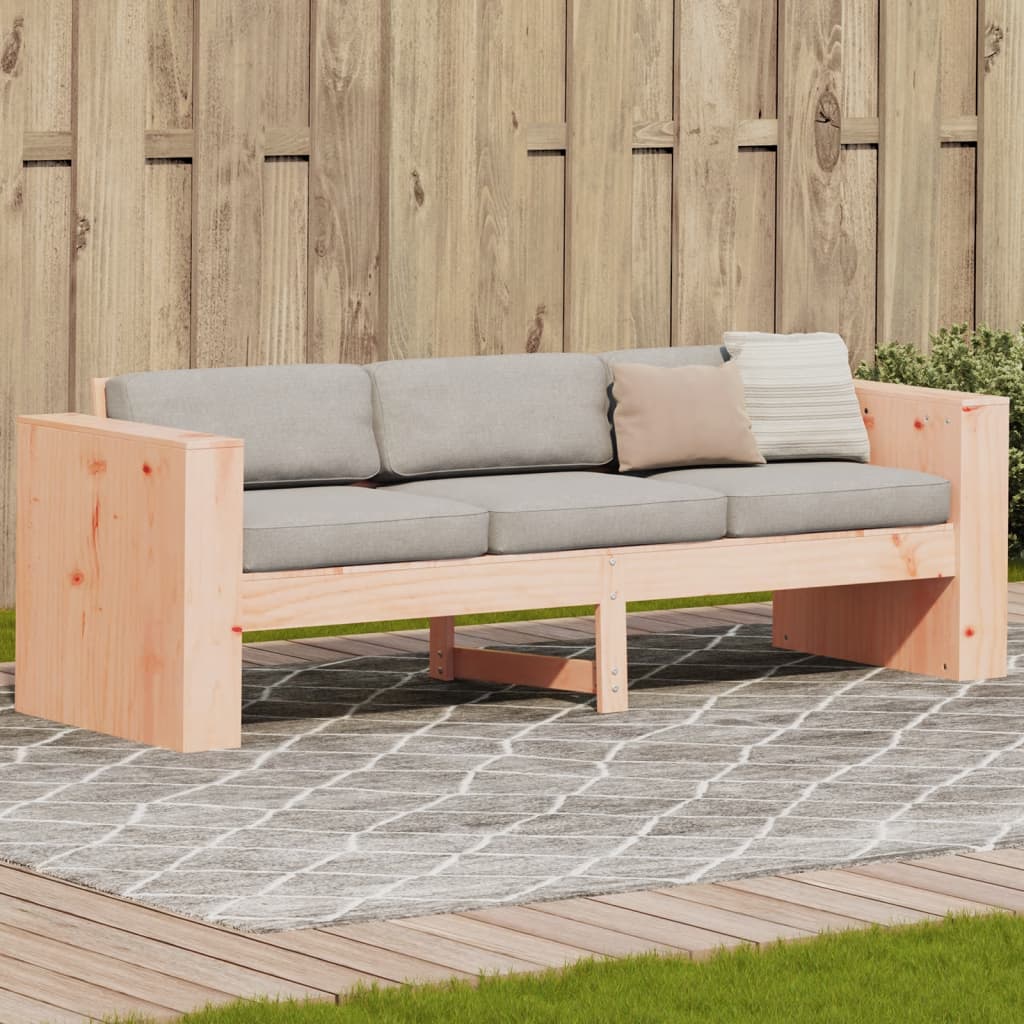vidaXL Canapea de grădină cu 3 locuri, 189x60x62 cm lemn masiv douglas