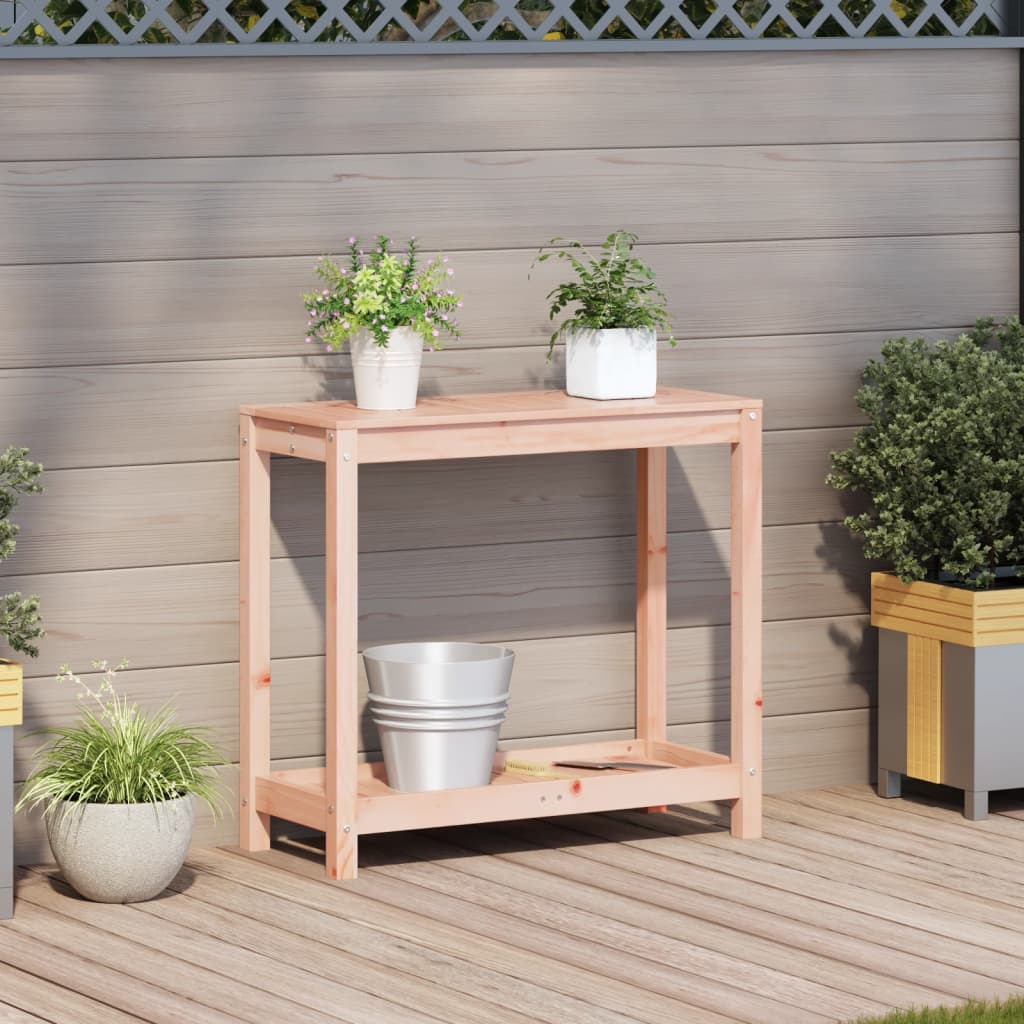 vidaXL Oppottafel met schap 82,5x35x75 cm massief douglashout afbeelding
