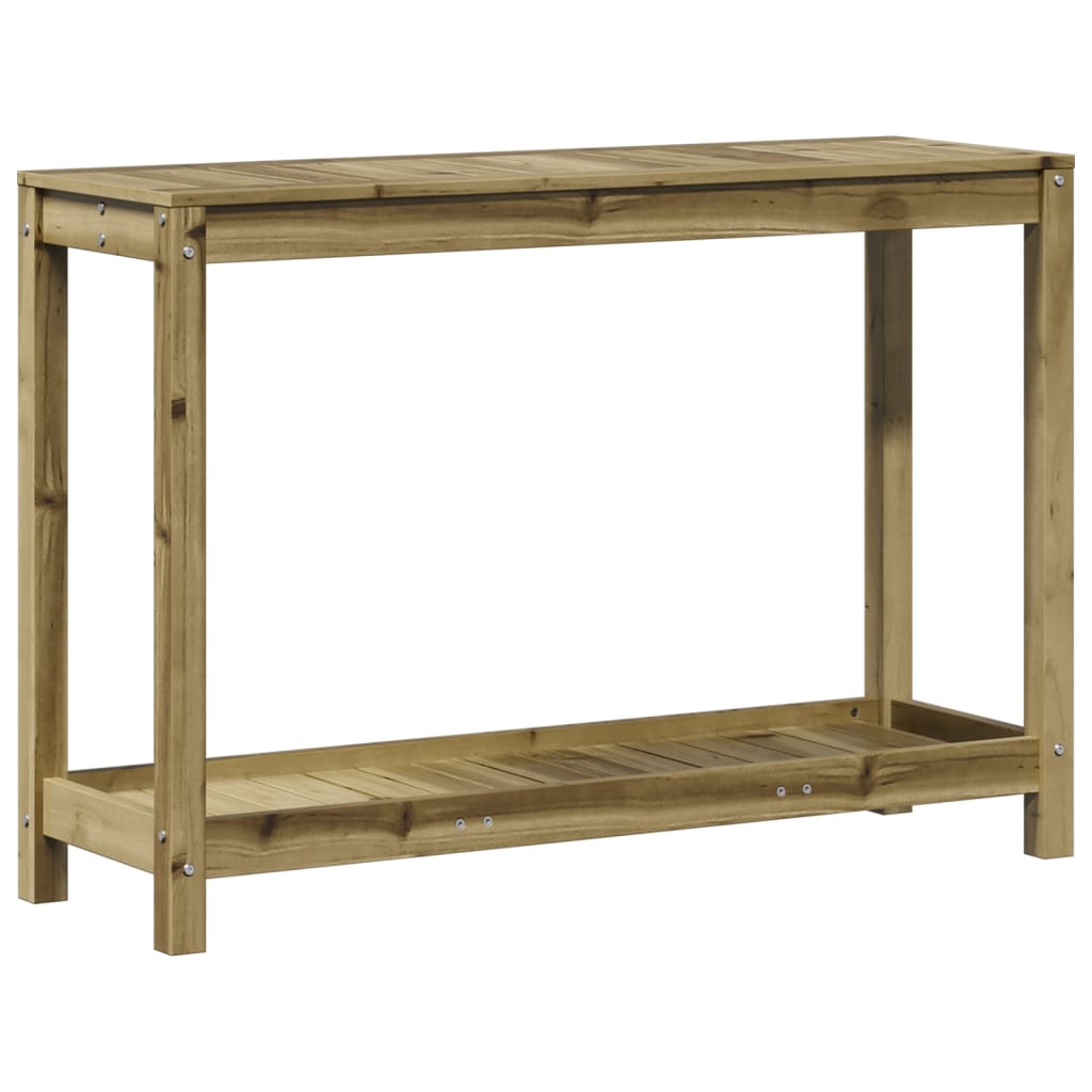 vidaXL Přesazovací stůl s policí 108x35x75 cm impregnovaná borovice