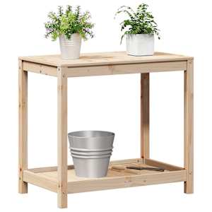 Přesazovací stůl s policí 82,5x50x75 cm masivní borové dřevo - obrázek 4