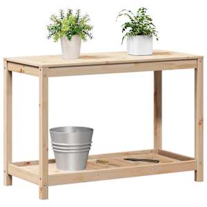 Přesazovací stůl s policí 108 x 50 x 75 cm masivní borové dřevo - obrázek 4