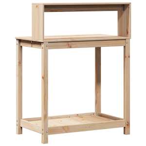 Přesazovací stůl s policemi 82,5x50x109,5 cm masivní borovice - obrázek 7