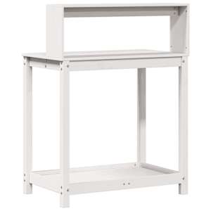 Přesazovací stůl s policemi bílý 82,5x50x109,5 cm borové dřevo - obrázek 7
