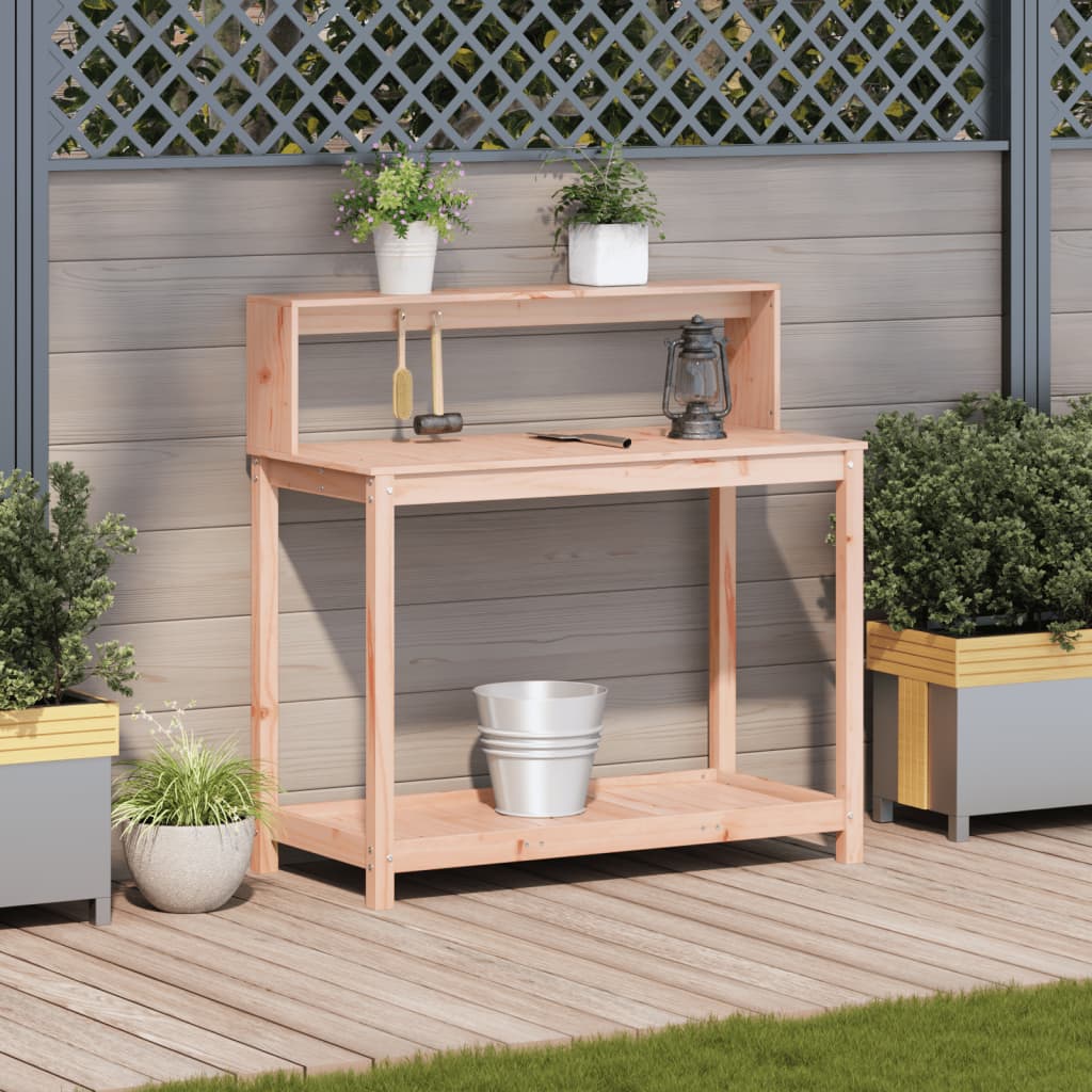 Thumbnail - vidaXL Pflanztisch mit Ablagen 108x50x109,5 cm Massivholz Douglasie