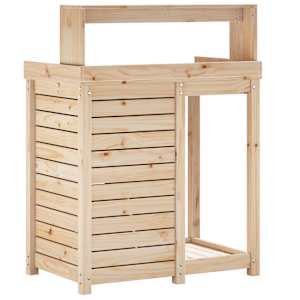 Přesazovací stůl s policemi 82,5x50x109,5 cm masivní borovice - obrázek 7