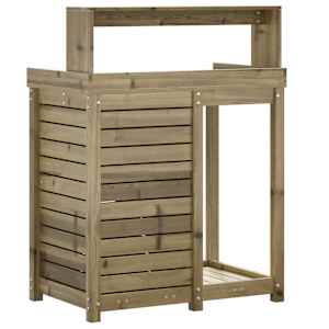 Přesazovací stůl s policemi 82,5x50x109,5 cm impregnované dřevo - obrázek 7
