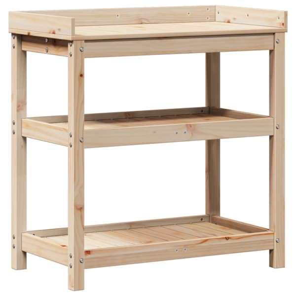 vidaXL riiulitega istutuslaud, 82,5 x 45 x 86,5 cm, m&auml;nnipuit
