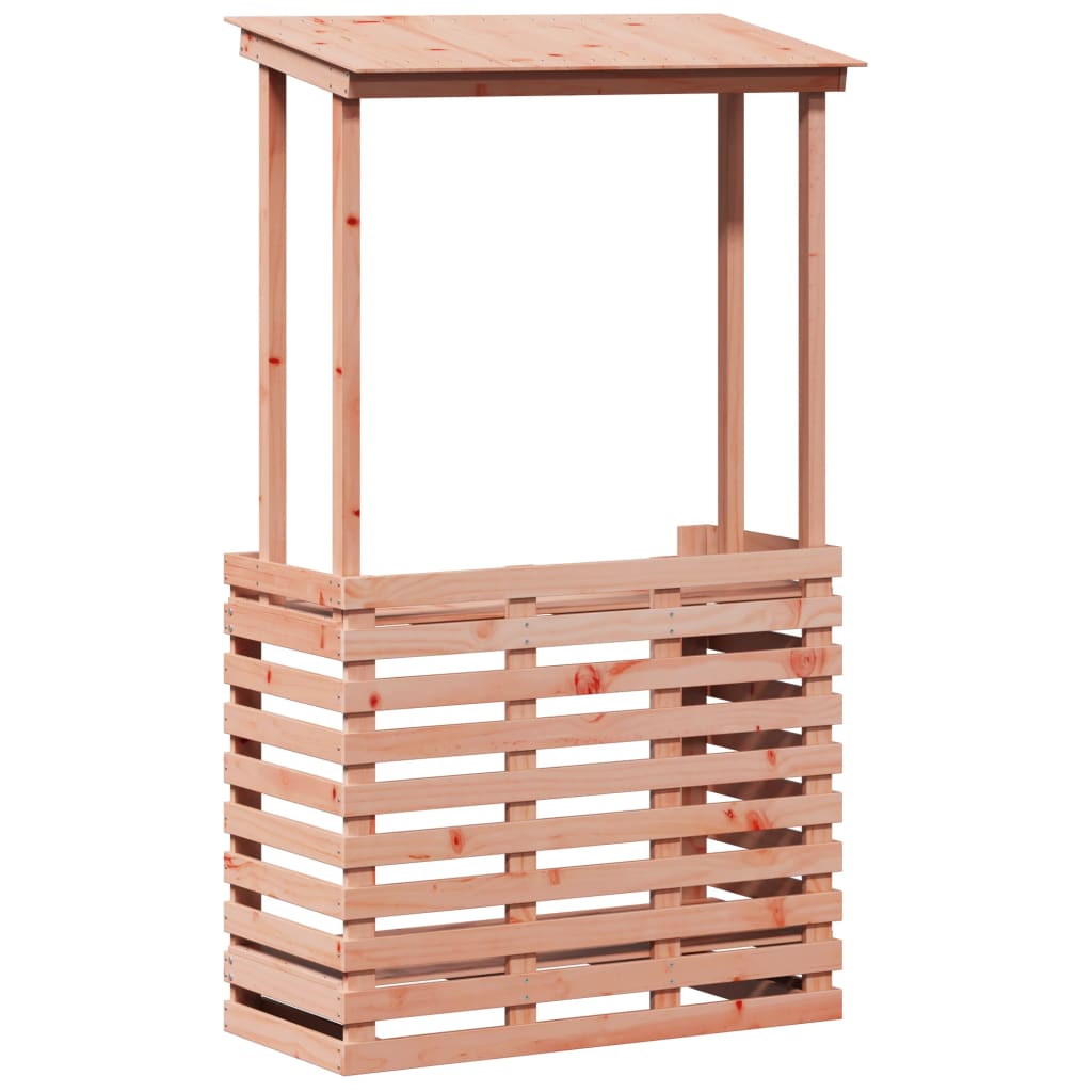 vidaXL Venkovní barový stůl se stříškou 112,5 x 57 x 195,5 cm masiv