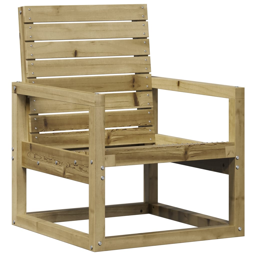 Zestaw mebli ogrodowych drewnianych, impregnowane, 2 krzesła, stolik, brązowe