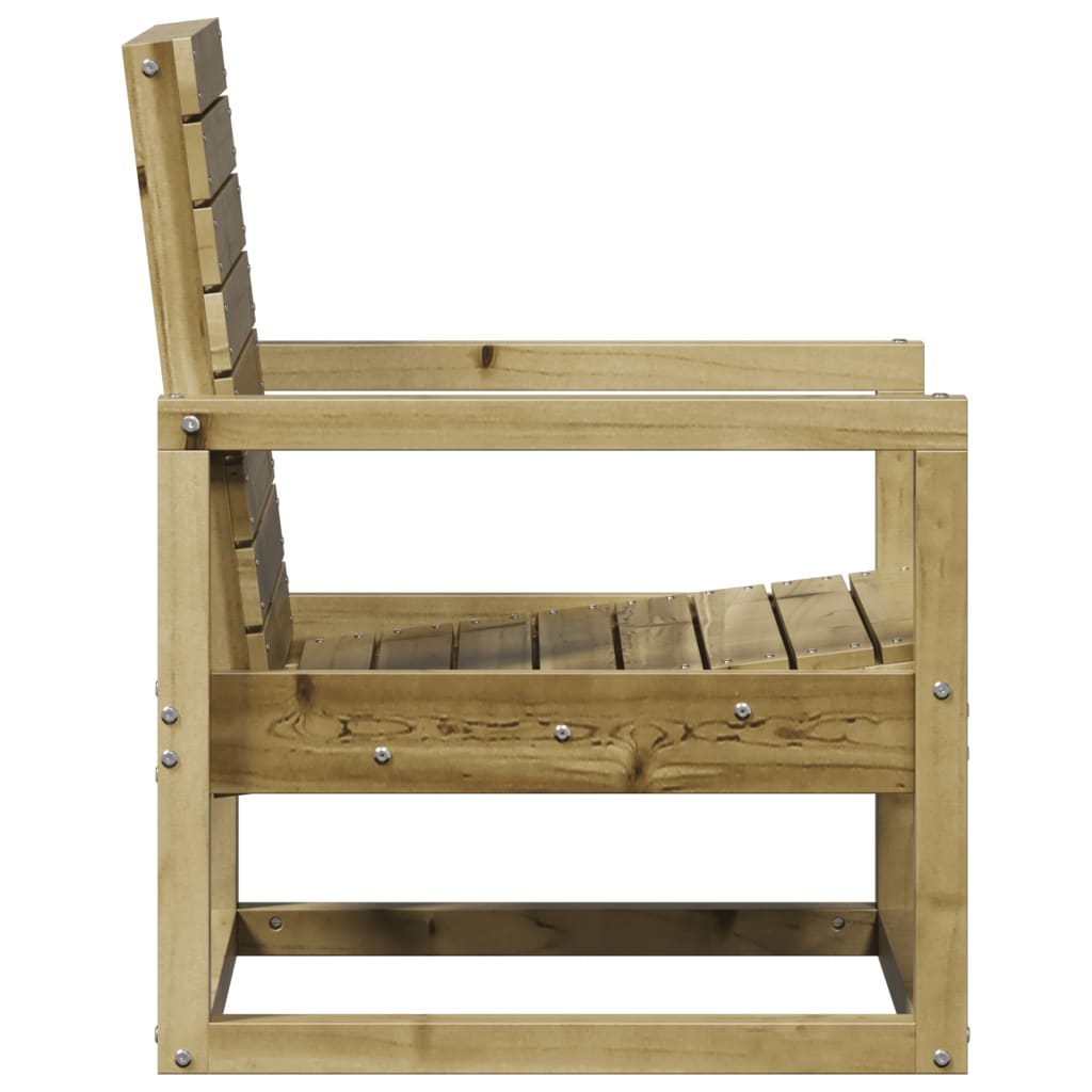 Zestaw mebli ogrodowych drewnianych, impregnowane, 2 krzesła, stolik, brązowe