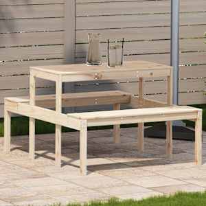 Piknik miza 110x134x75 cm trdna borovina