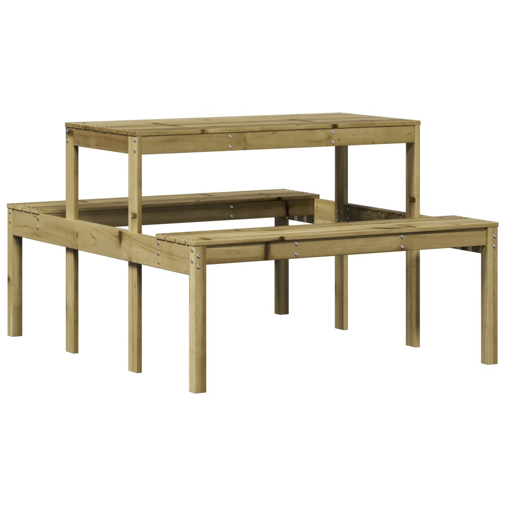 vidaXL Piknikový stůl 110 x 134 x 75 cm impregnovaná borovice