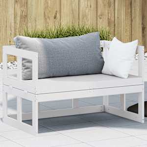 Vrtna klop raztegljiva bela trdna borovina