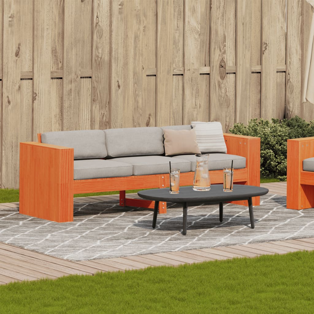 Thumbnail - vidaXL Gartensofa 3-Sitzer Wachsbraun 189x60x62 cm Massivholz Kiefer