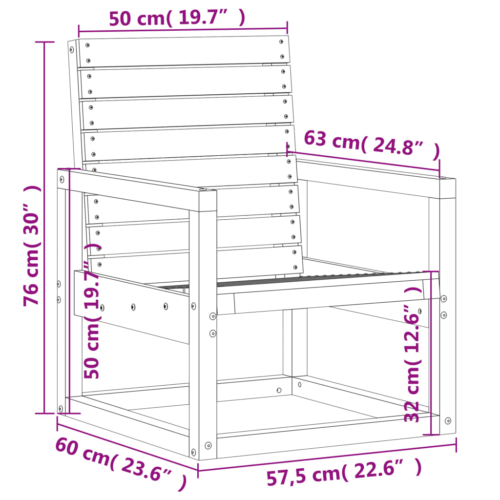 imagem de vidaXL 3 pcs conjunto lounge de jardim pinho maciço castanho-mel11