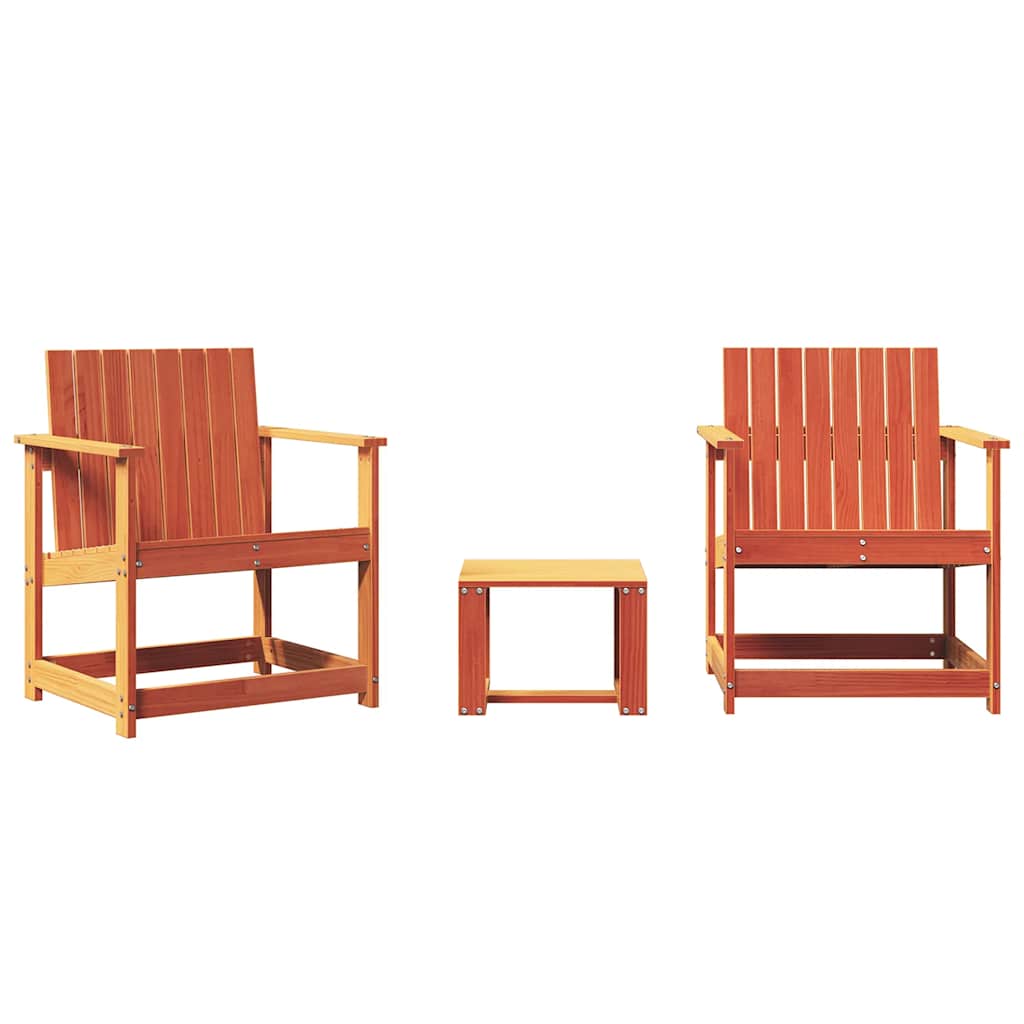 Thumbnail - vidaXL 3-tlg. Garten-Lounge-Set Wachsbraun Massivholz Kiefer
