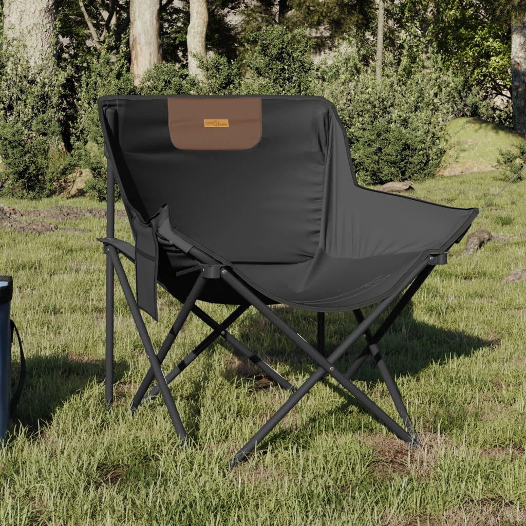 vidaXL Campingstühle 2 Stk. mit Tasche Klappbar Schwarz