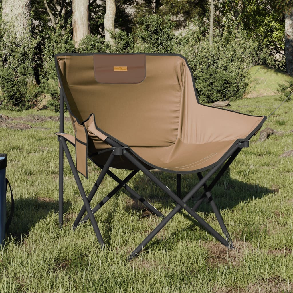 Bilde av Vidaxl Campingstoler Med Lomme 2 Stk Sammenleggbar Brun