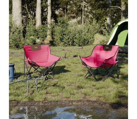 vidaXL Campingstühle 2 Stk. mit Tasche Klappbar Rosa