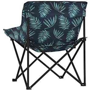 Kempingové židle s kapsou skládací 2 ks vzor listů - obrázek 8