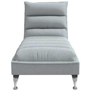 Lenoška s poduškami světle šedá textil - obrázek 4